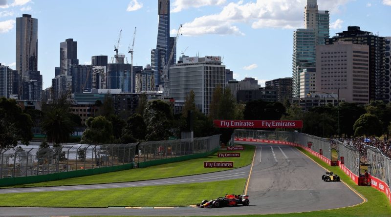 Une Red Bull en action sur le circuit de l'Albert Park à Melbourne