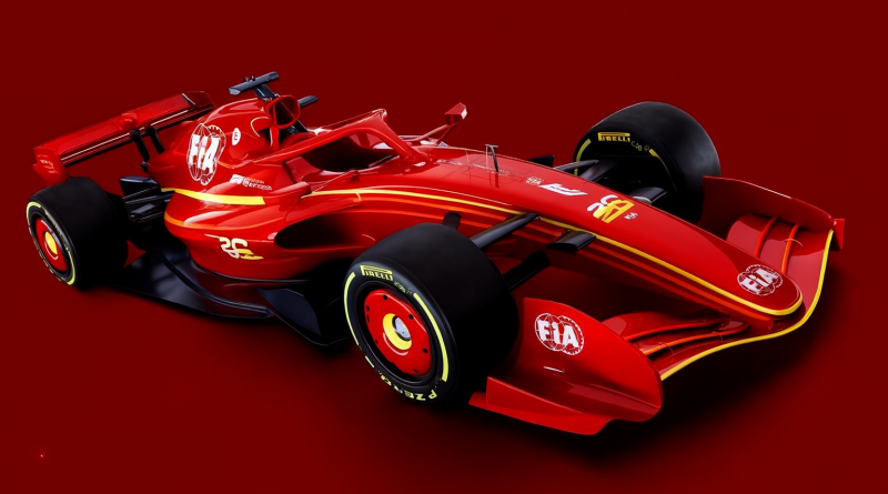 Modèle de F1 2026 en couleur rouge