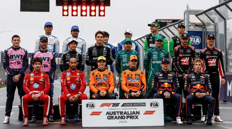 La traditionnelle photo des pilotes 2025 à Melbourne.