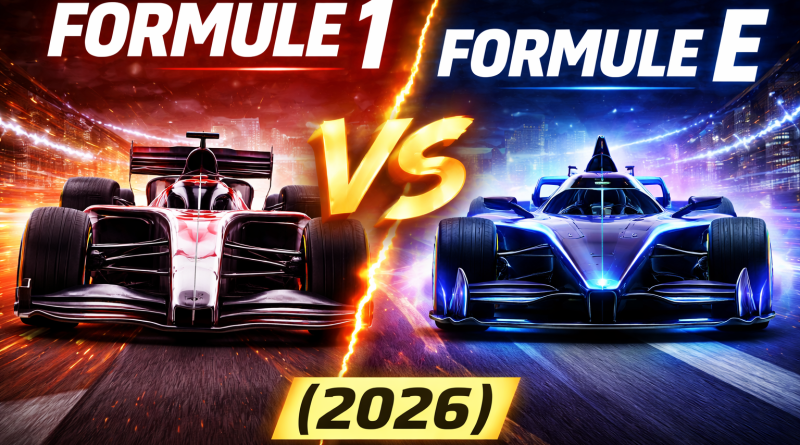 Comparaison entre une Formule 1 moderne et une Formule E Gen3 Evo en 2026