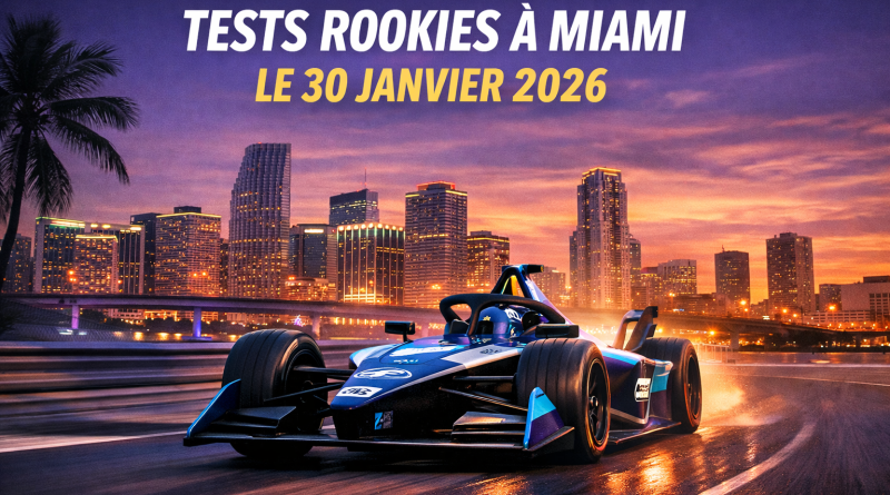 Une séance dédiée aux rookies sera organisée lors de l'E-Prix de Miami en Formule E le 30 janvier
