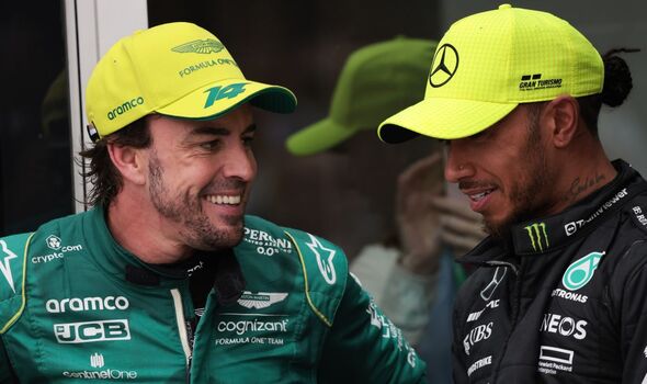 Fernando Alonso et Lewis Hamilton en 2024