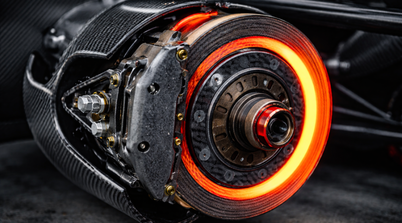 Un système de freins installé sur une Formule 1