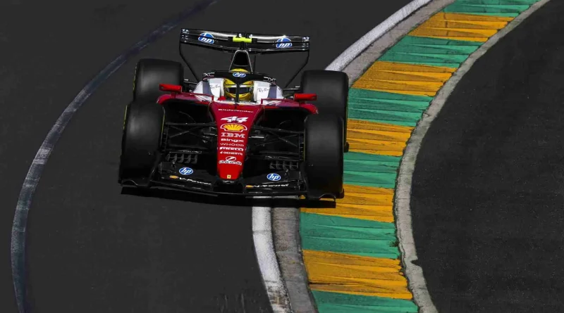 Lewis Hamilton en piste lors des qualifications du Grand Prix d’Australie à Melbourne