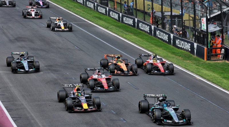 Départ du Grand Prix d’Australie 2026 de Formule 1 avec les voitures sur la grille