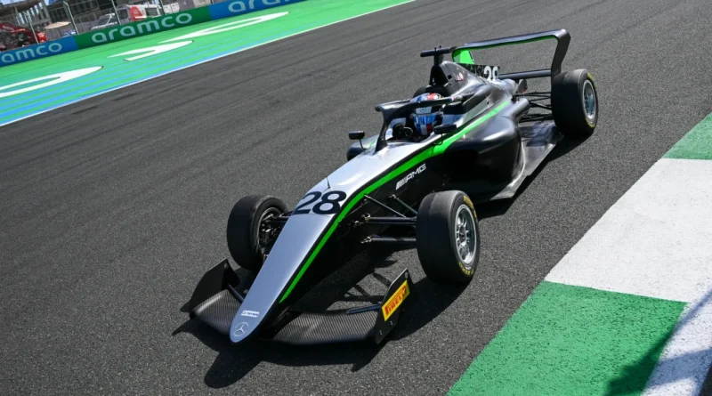 Une monoplace de la F1 Academy en piste