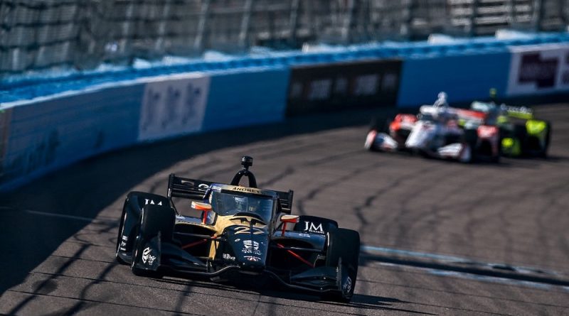 IndyCar en course sur circuit illustration du système de points