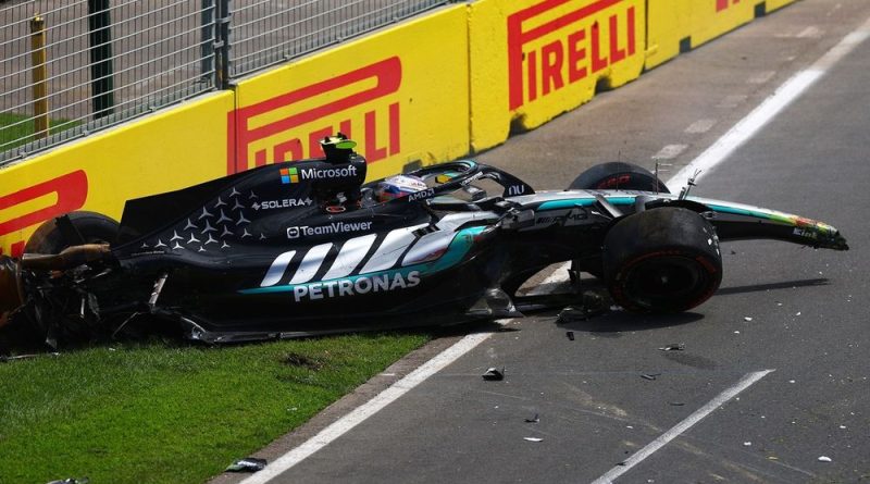 Kimi Antonelli après son crash à Melbourne lors des EL3