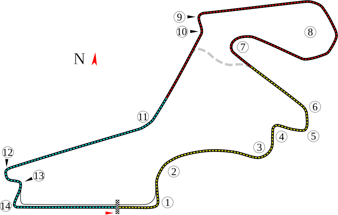 Plan du circuit d'Istanbul Park