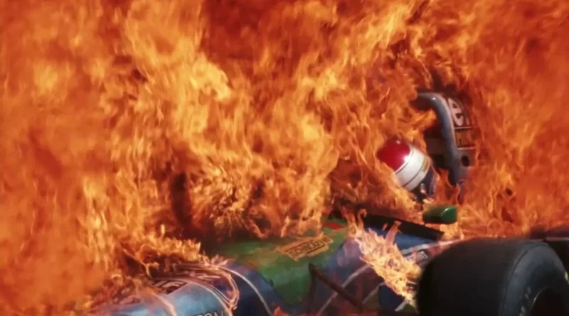 Jos Verstappen en feu dans les stands de Hockenheim