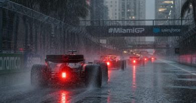 Le Grand Prix de Miami sous la pluie