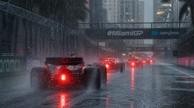 Le Grand Prix de Miami sous la pluie