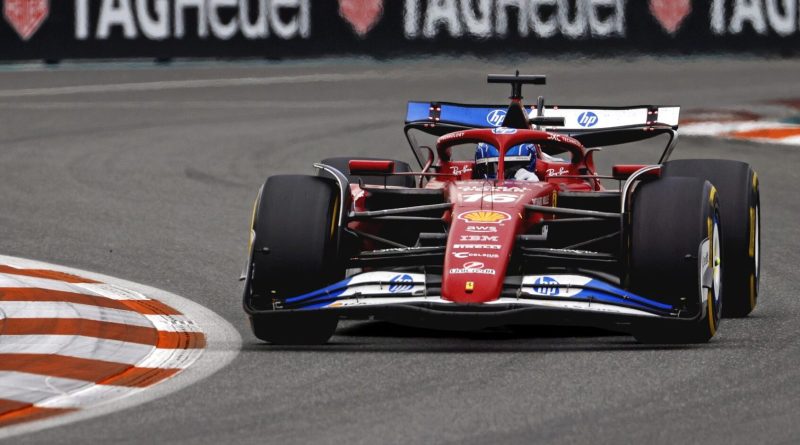 Le Grand Prix de Monaco avec une Ferrari en piste